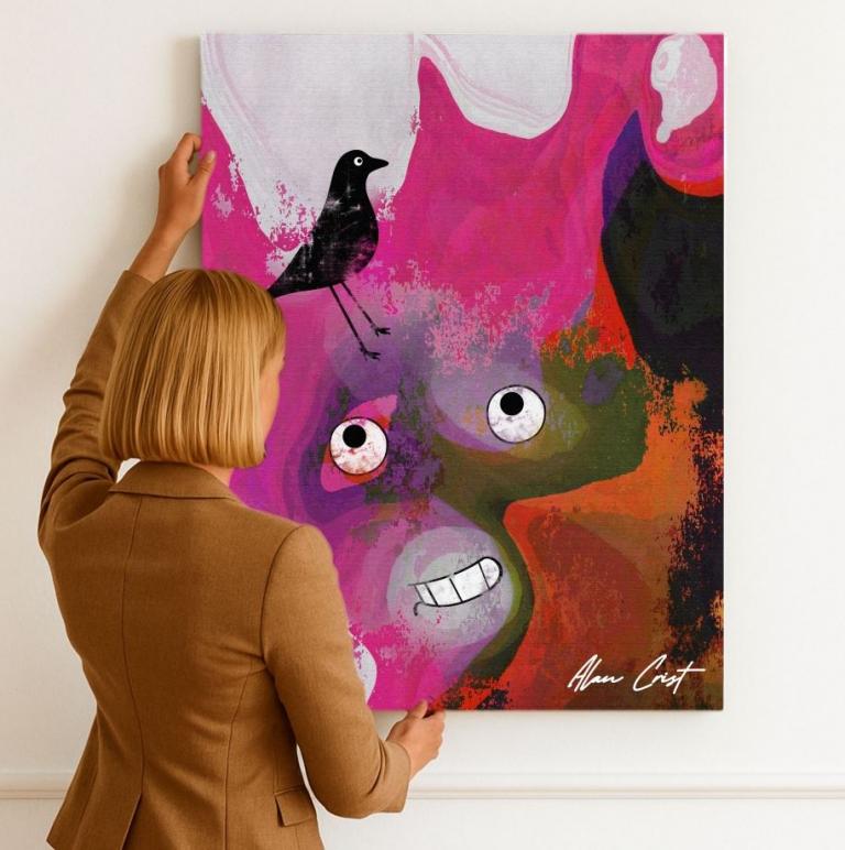 Alan Crist Elegant expressionist wall art for restaurants and fine dining spaces