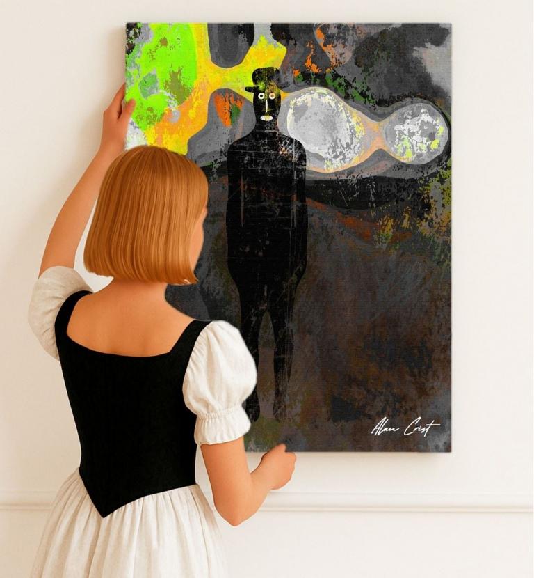 Alan Crist Elegant expressionist wall art for restaurants and fine dining spaces