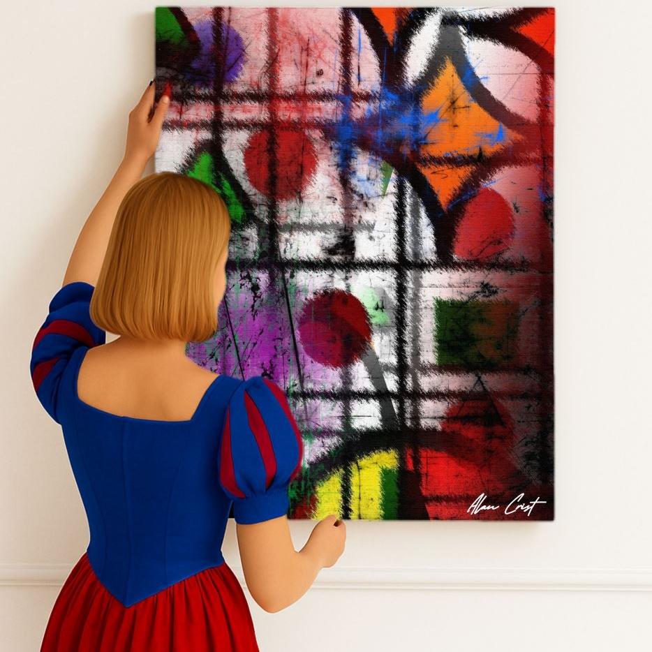 Alan Crist Unique abstract geometric artwork for cultural centers and libraries